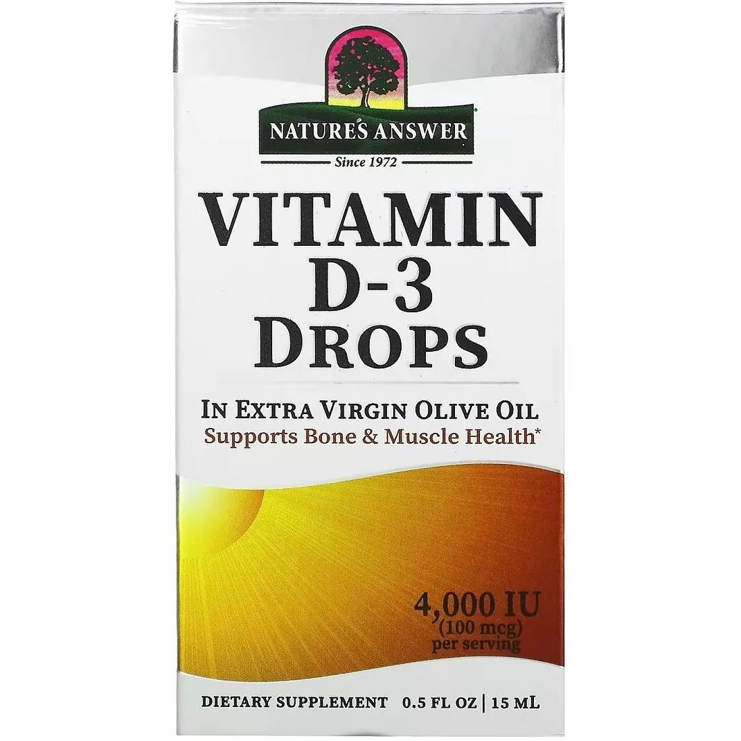 Вітамін D3 Nature's Answer Vitamin D-3 Drops 4000 МО 15 мл - фото 2