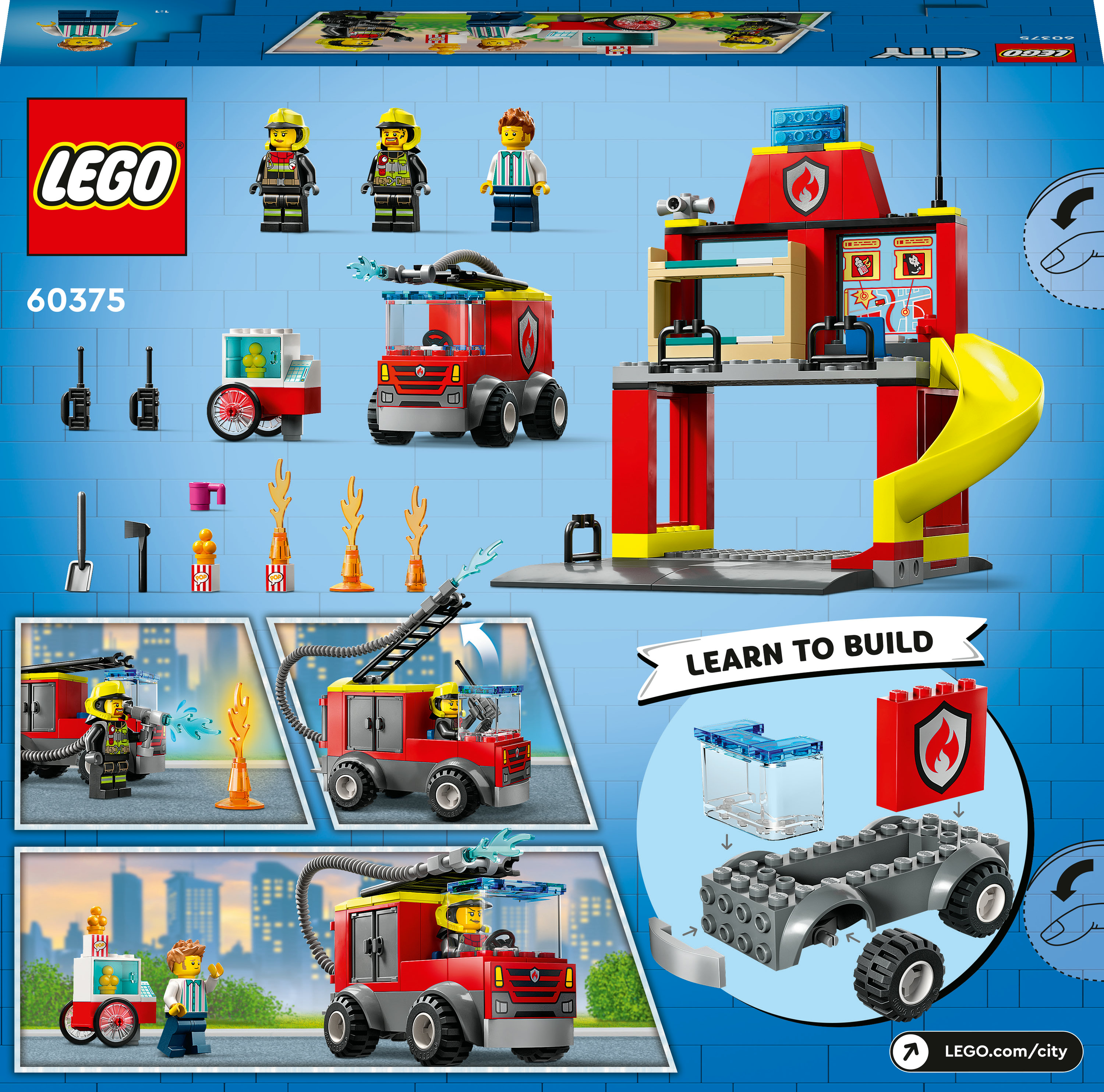 Конструктор LEGO City Пожарное депо и пожарная машина, 153 деталей (60375) - фото 9