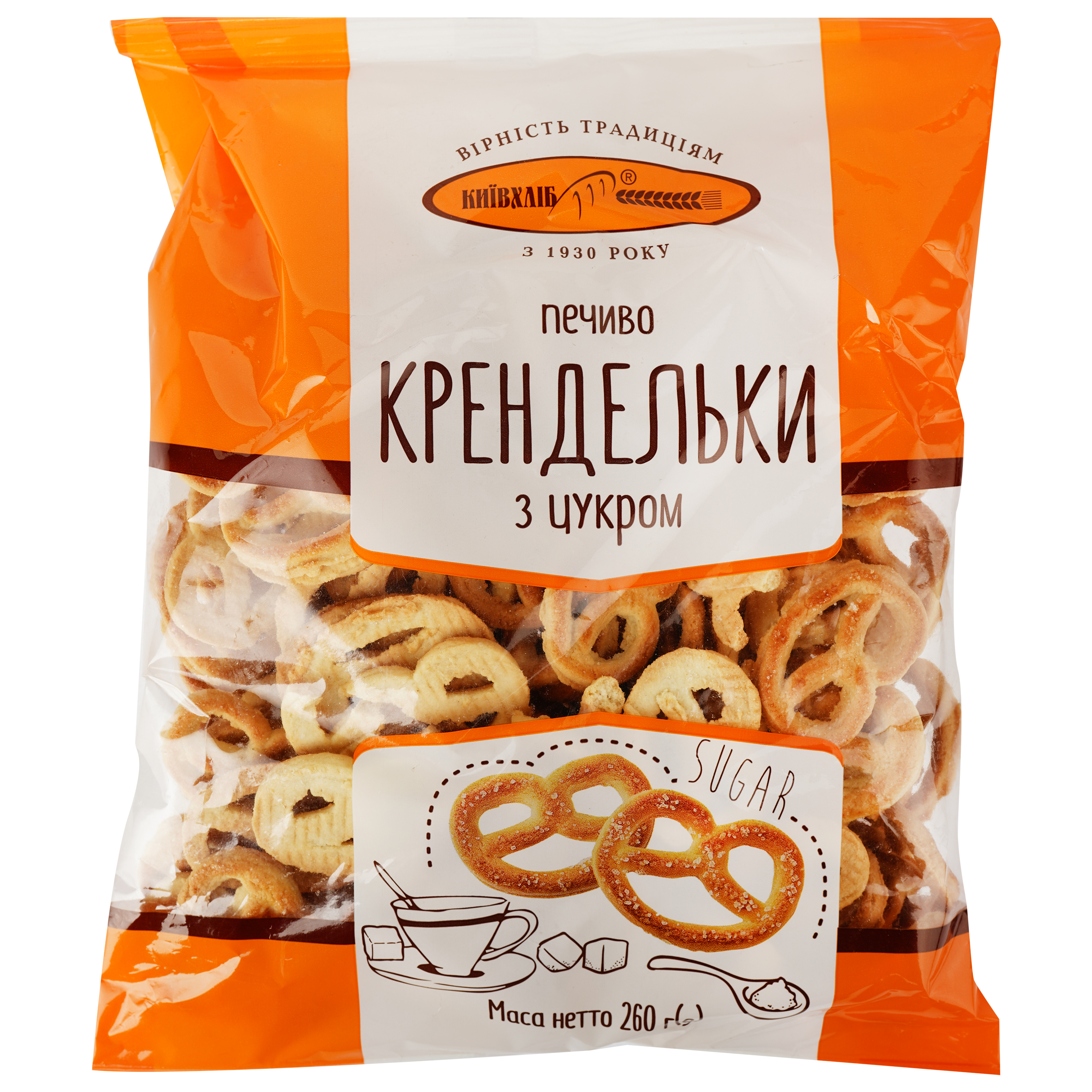 Печиво Київхліб Кренделі з цукром 260 г - фото 1