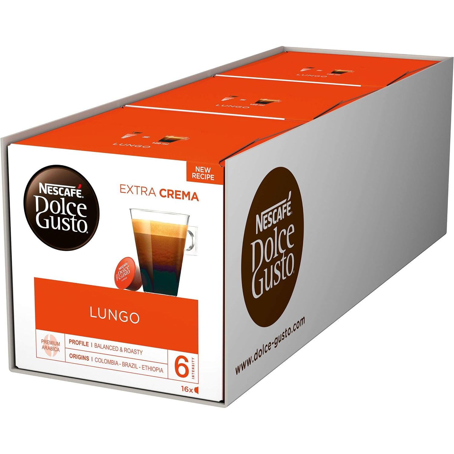 Набір кави в капсулах Nescafé Dolce Gusto Lungo 268.8 г (3 пак. x 89.6 г) - фото 1