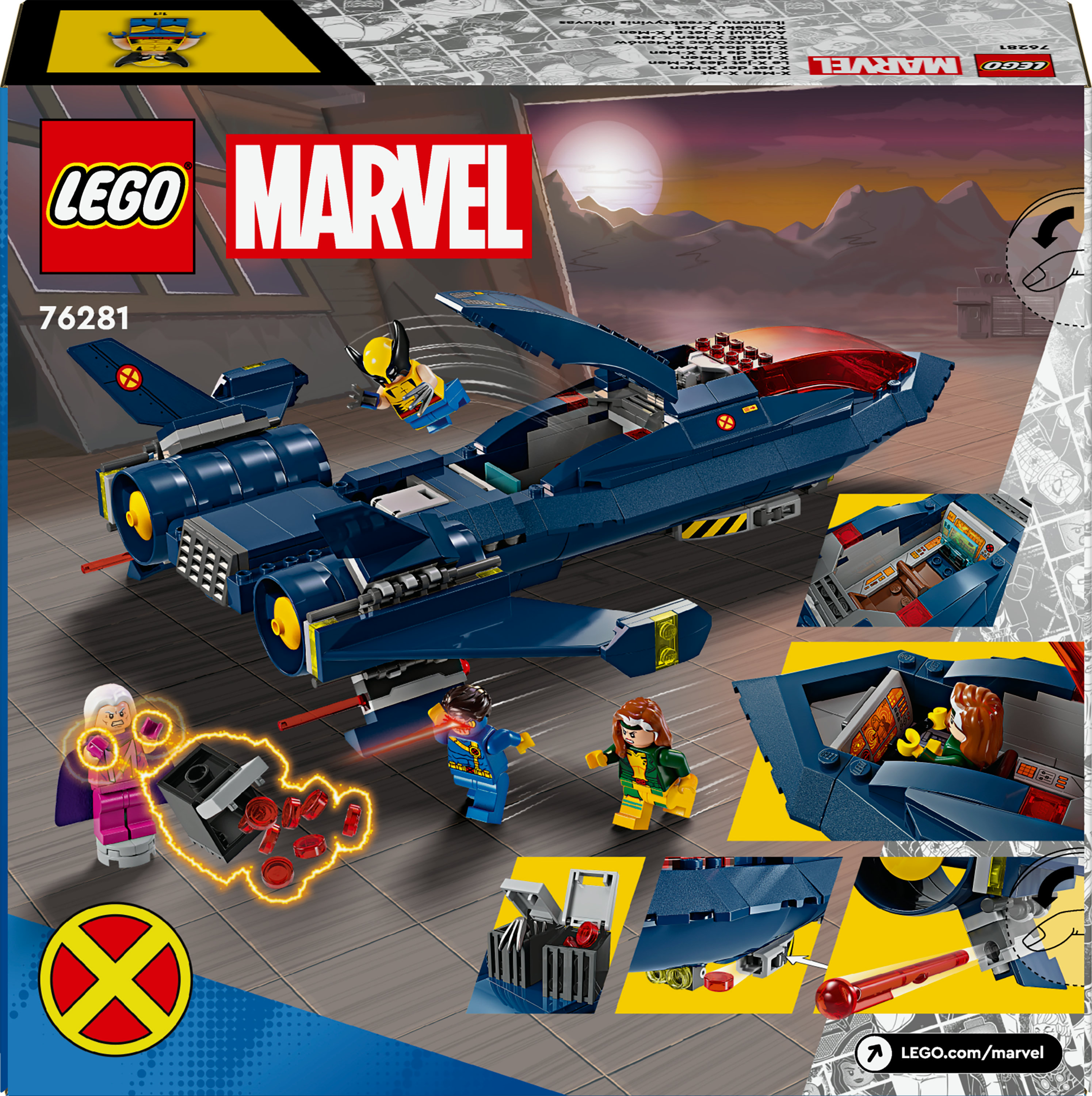 Конструктор LEGO Super Heroes Marvel X-Jet Людей Ікс 359 деталі (76281) - фото 9