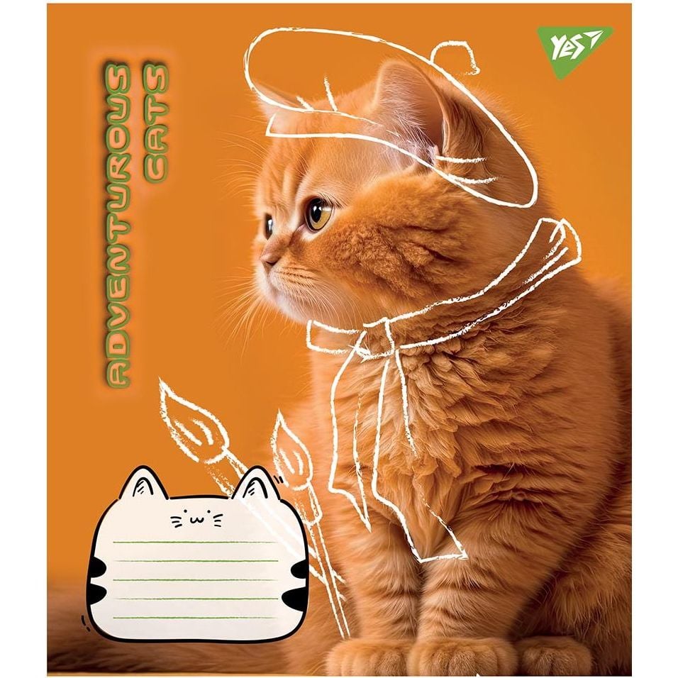 Набор тетрадей Yes Adventurous Cats, А5, в клетку, 24 листа, 20 шт. (766630) - фото 5