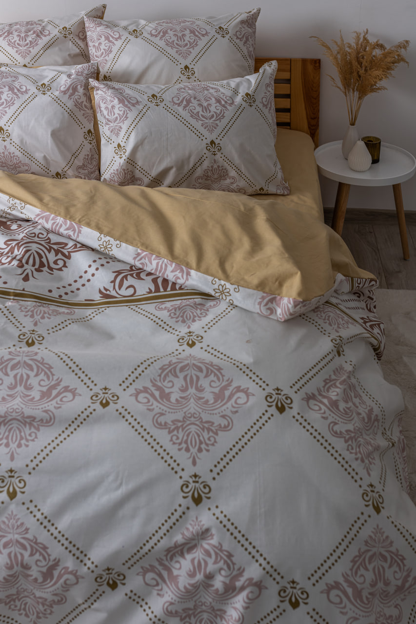 Комплект постельного белья ТЕП Happy Sleep Glorius семейный кремовый с белым (2-03797_26065) - фото 4