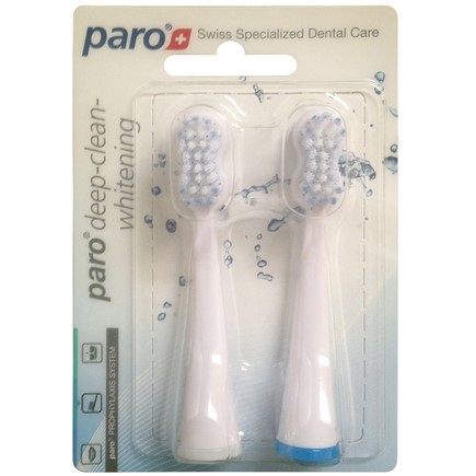 Сменные щетки Paro Swiss deep clean whitening brush heads 2 шт. - фото 1