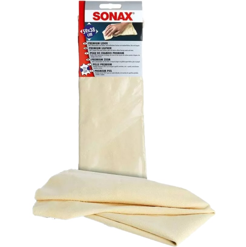 Серветка з натуральної шкіри преміумкласу Sonax Premiumleder, 59х38 см - фото 1