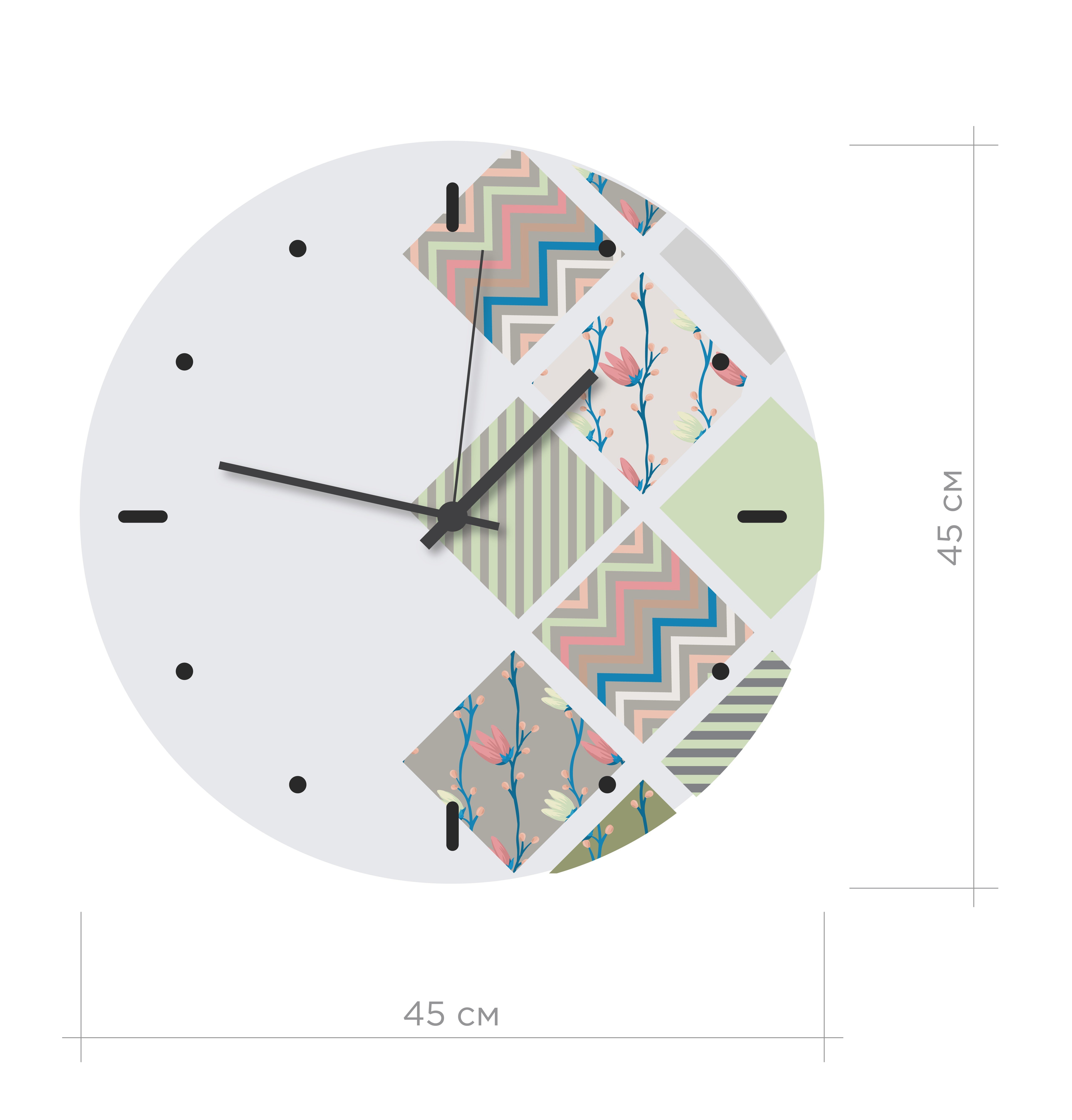 Настінний годинник Art-Life Collection, 45x45 см, сірий, (1 Pvh 16 45x45) - фото 1