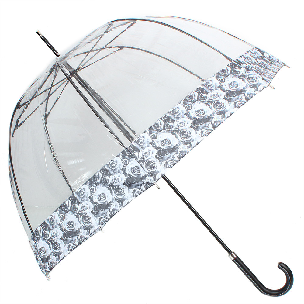 Жіноча парасолька-палиця механічна Fulton 86 см прозора - фото 2