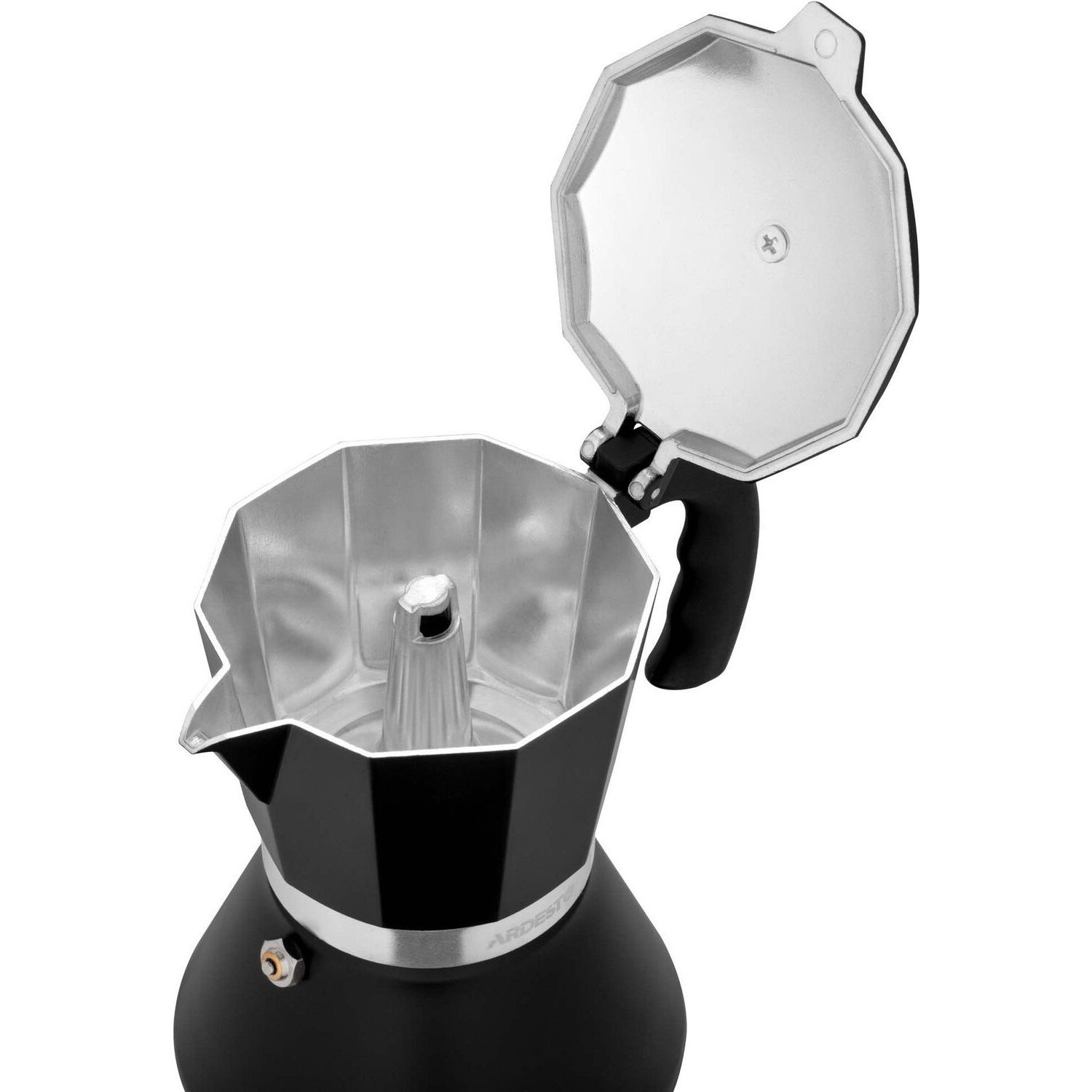 Гейзерная кофеварка Ardesto Gemini Trento, 6 чашок, черная (AR0806AIB) - фото 3
