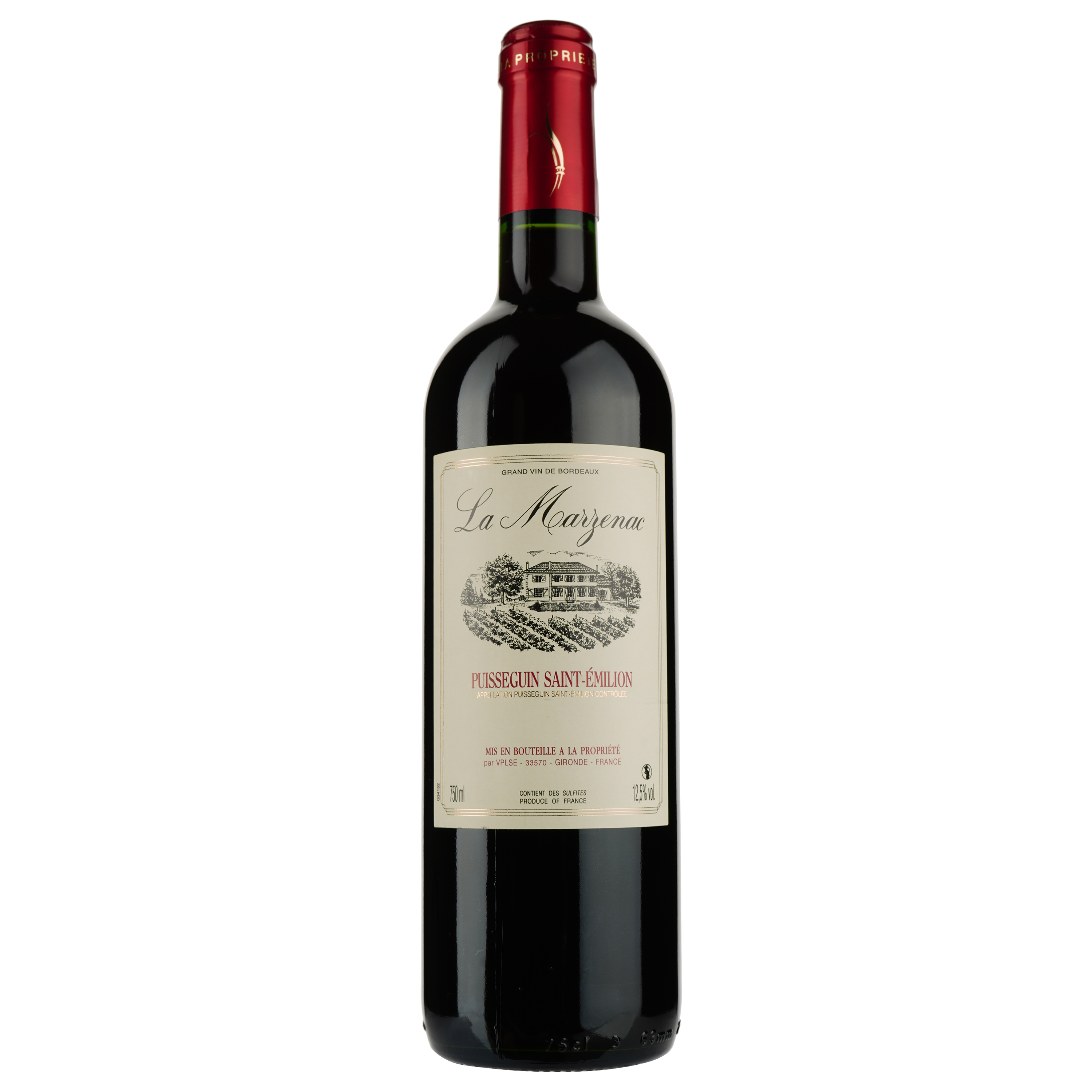 Вино La Marzenac AOP Puisseguin Saint-Emilion 2017, червоне, сухе, 0,75 л - фото 1