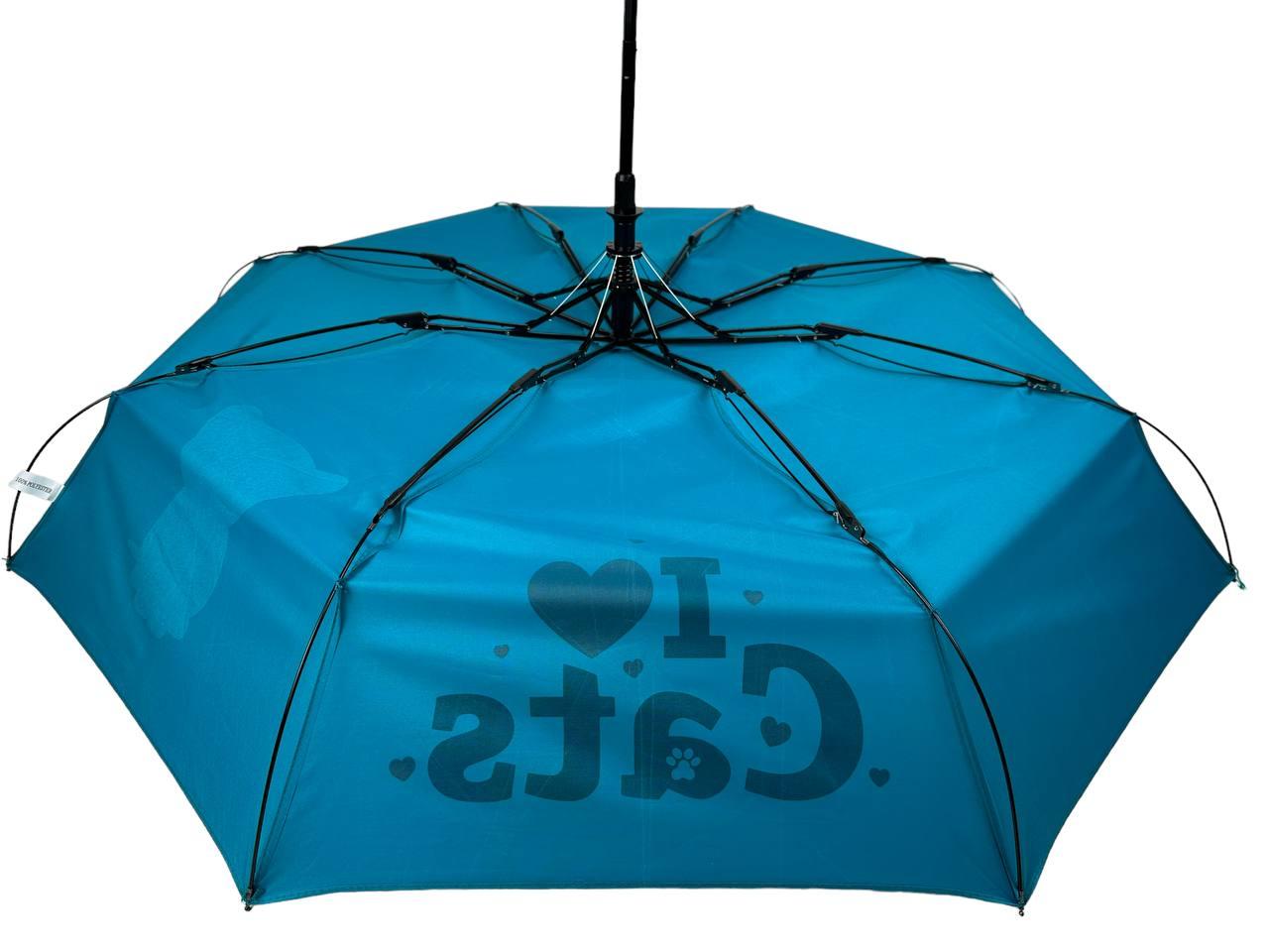 Детский складной зонтик полуавтомат Toprain 97 см бирюзовый - фото 5