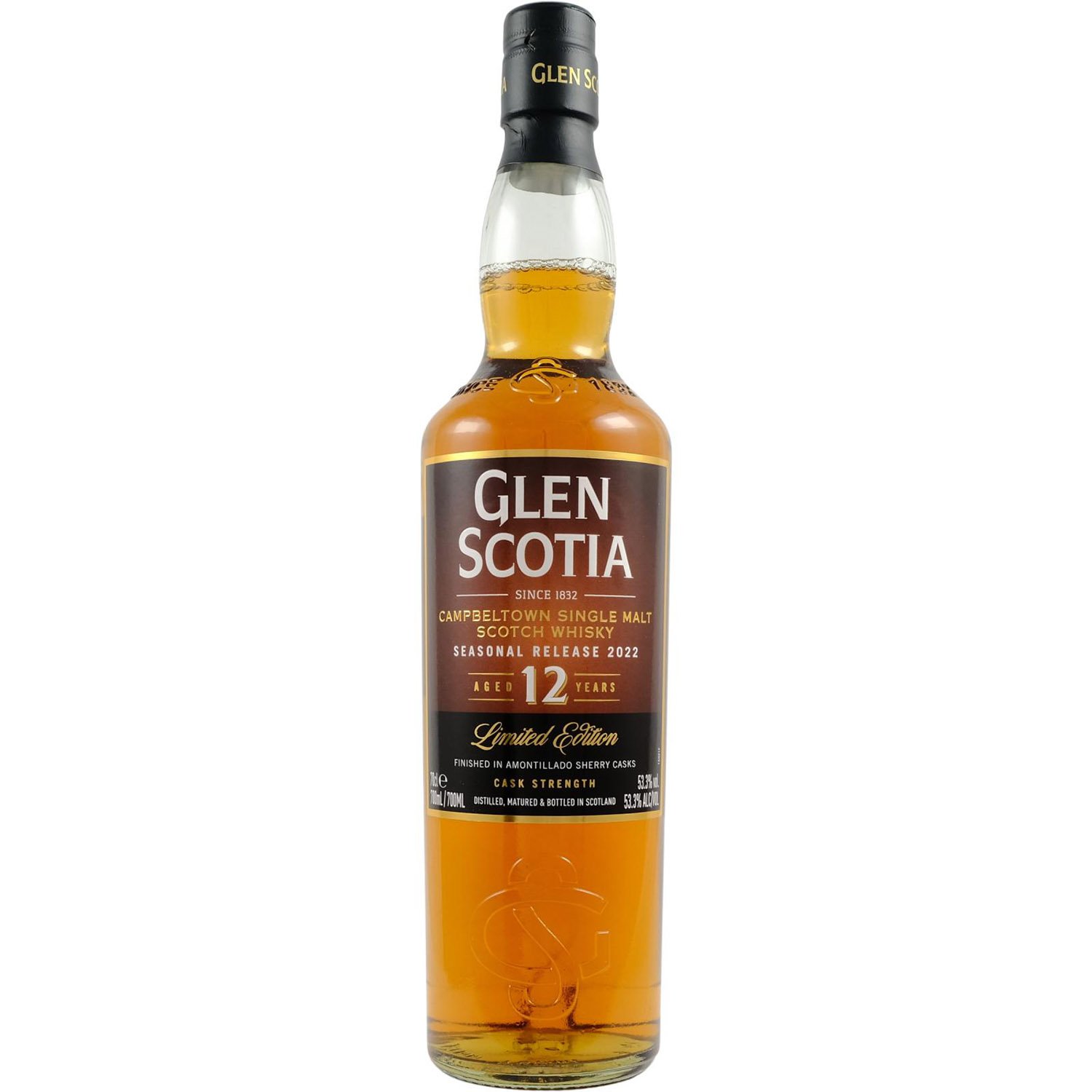 Віскі Glen Scotia 12yo Amontillado Cask Single Malt Scotch Whisky 53,3% 0.7 л - фото 1