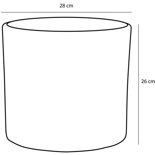 Кашпо Edelman Era pot round, 28 см, сіре (1035841) - фото 2