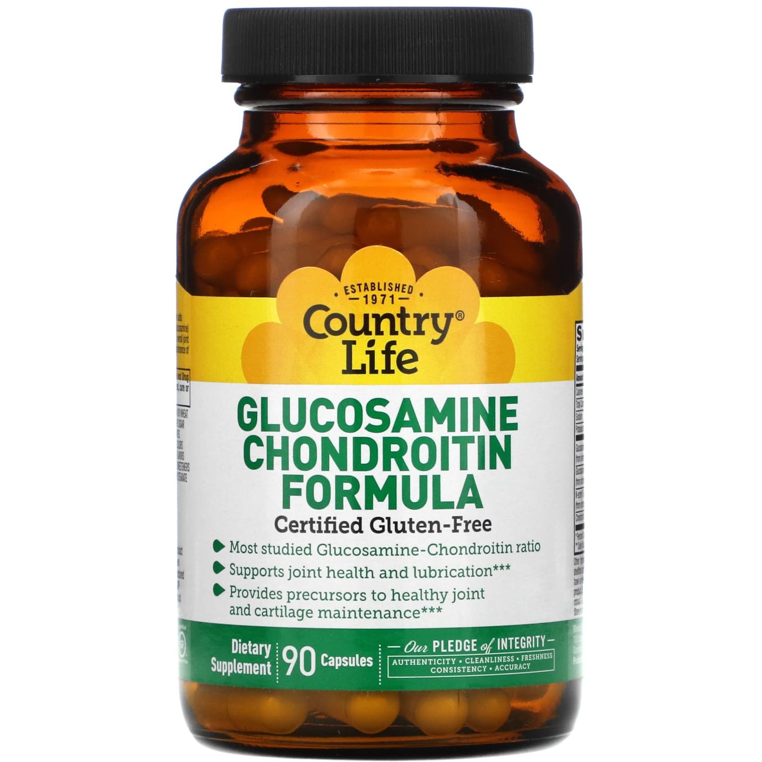 Глюкозамін Country Life Glucosamine Chondroitin Formula 90 капсул - фото 1