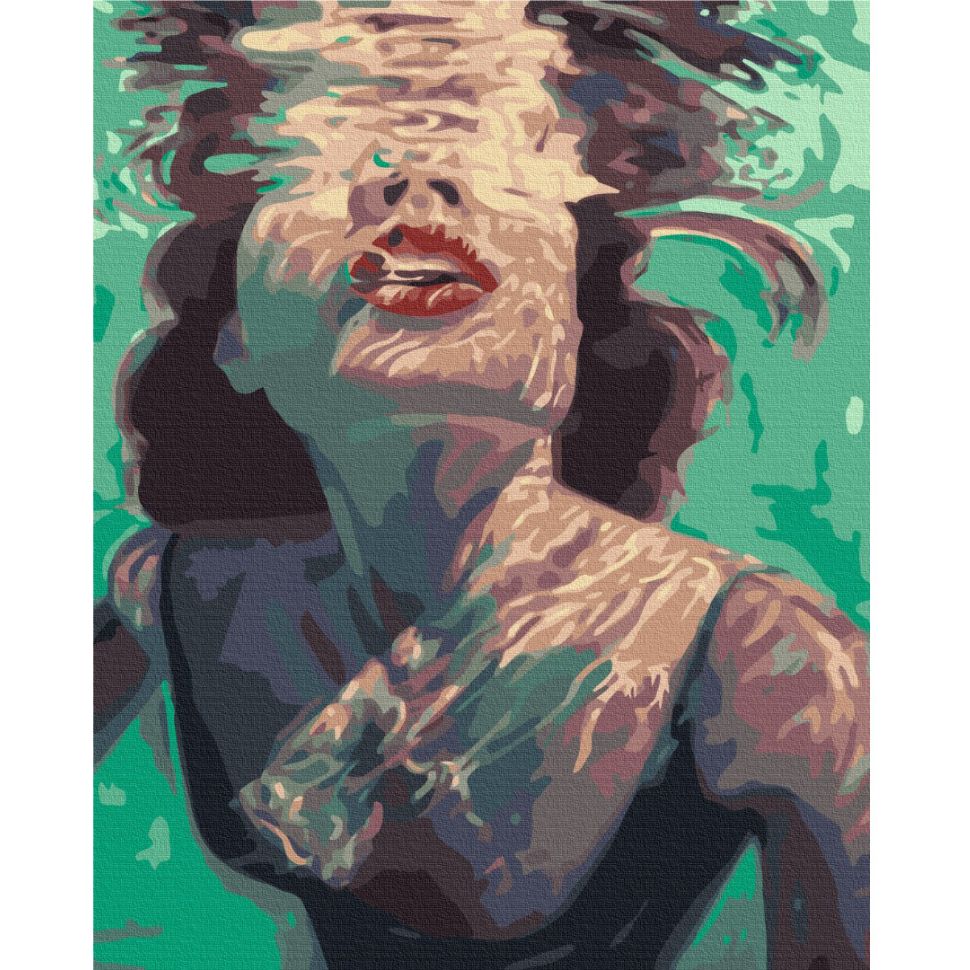 Картина по номерам Brushme Девушка под водой BS38459 40x50 см - фото 1