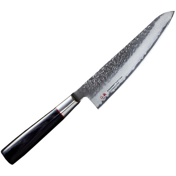 Кухонный нож Suncraft Сантоку 143 мм Черный 000266531 - фото 1
