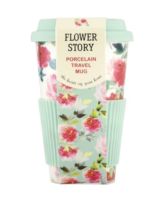 Чашка Keramia Flower story, з силіконовою кришкою, 440 мл (21-279-064) - фото 1