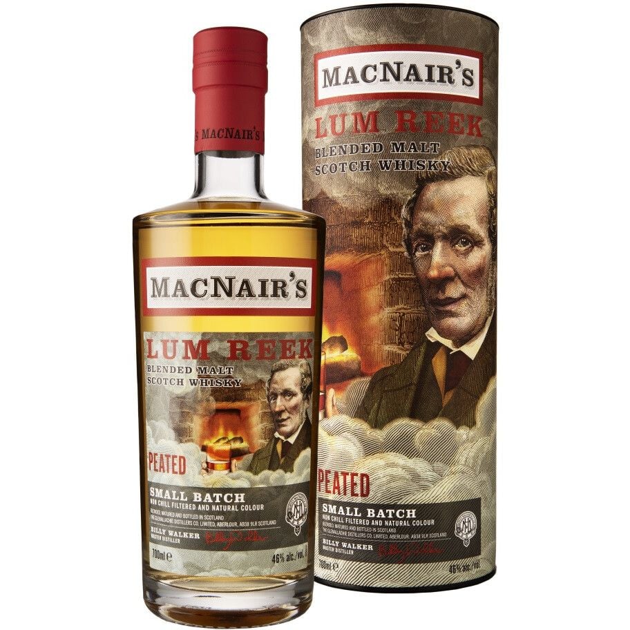 Віскі MacNair's Lum Reek Blended Malt Scotch Whisky, 46%, в подарунковій упаковці, 0,7 л - фото 1