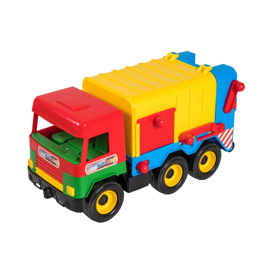 Машинка Tigres Middle Truck Мусоровоз 42 см красная с желтым (39224) - фото 2