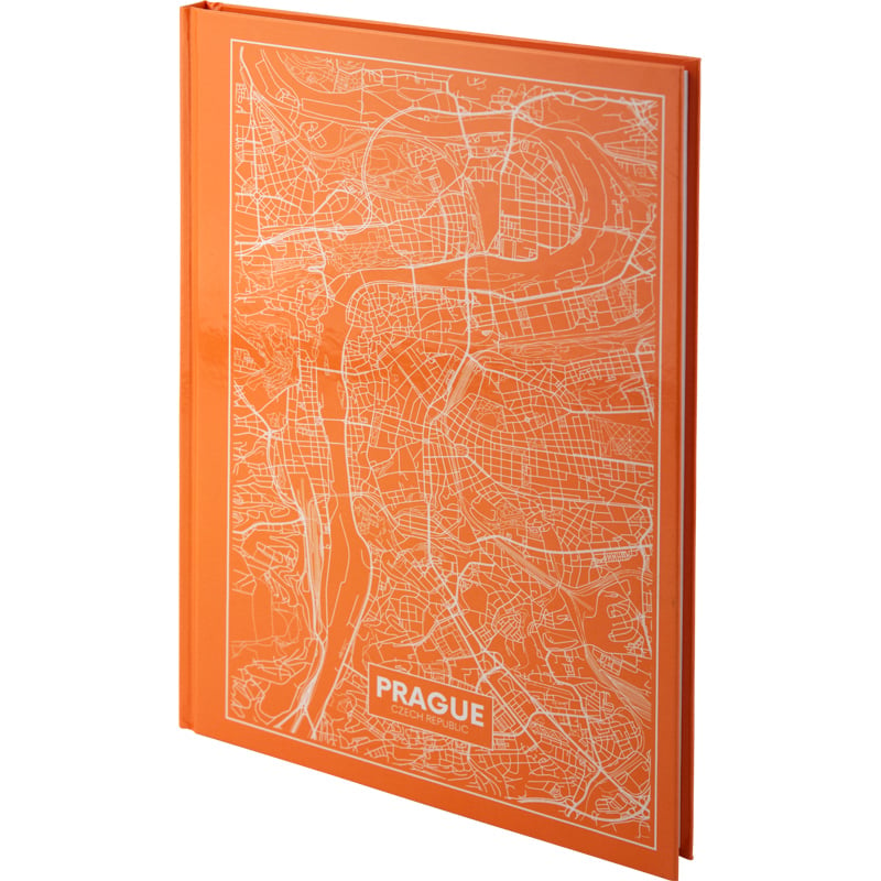 Книга записна Axent Maps Prague A4 в клітинку 96 аркушів персикова (8422-542-A) - фото 2