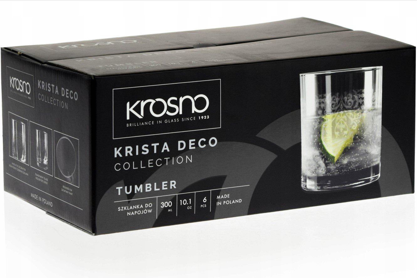 Набір низьких склянок Krosno Krista Deco, скло, 300мл, 6 шт. (786193) - фото 3