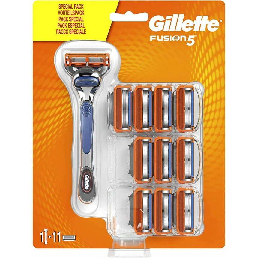 Станок для гоління Gillette Fusion з 11 змінними картриджами - фото 1