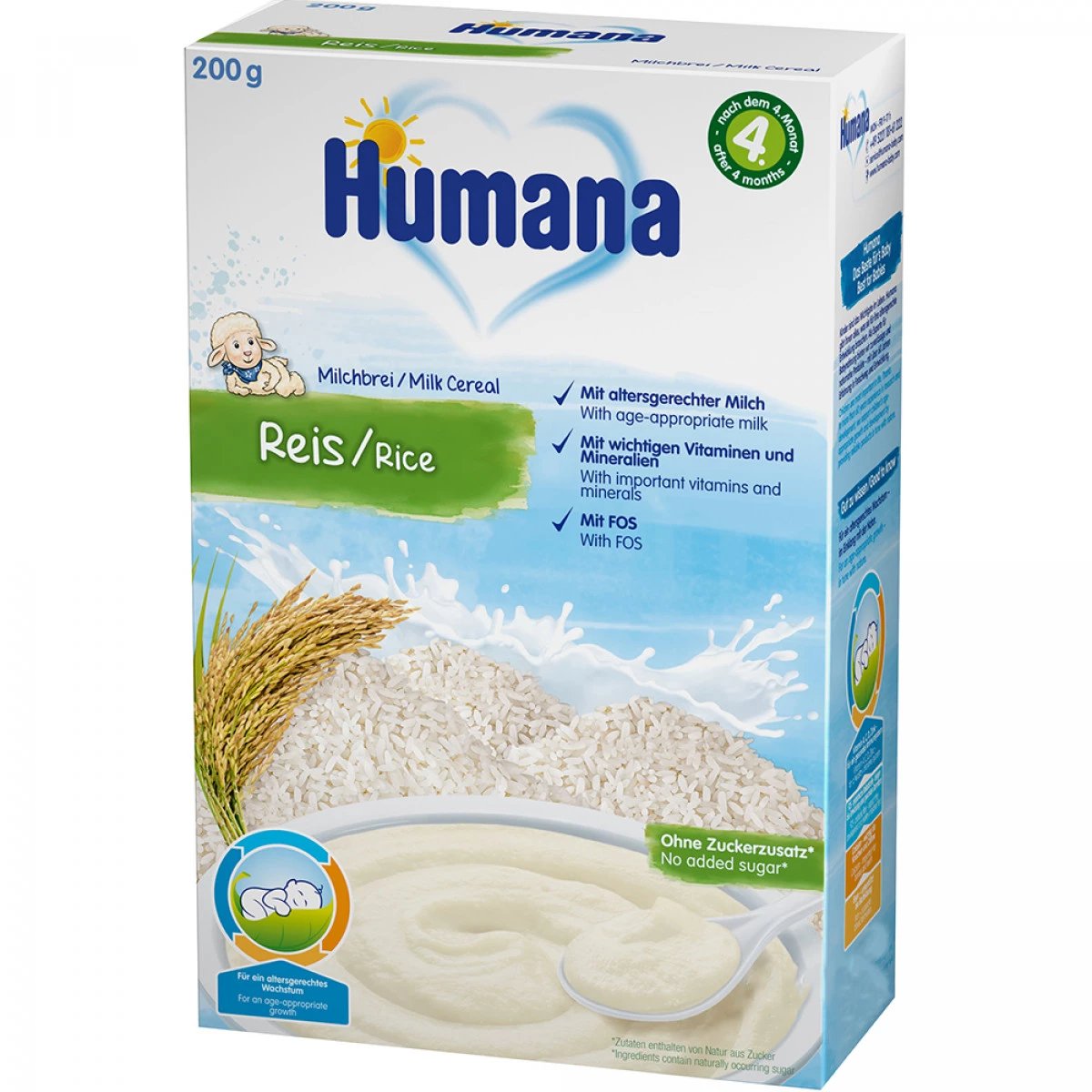 Молочная каша Humana Рисовая 200 г - фото 1