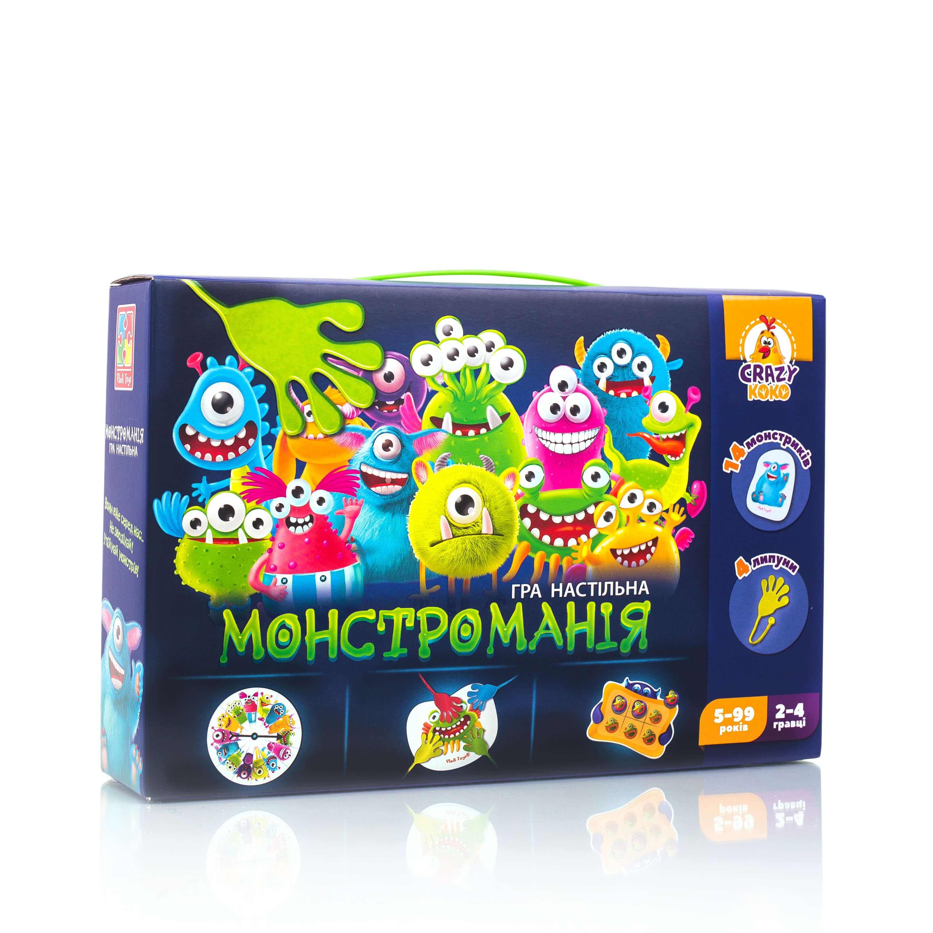 Фото - Настольная игра Vladi Настільна гра  Toys Монстроманія з ліпунами, укр. мова  (VT8044-23)