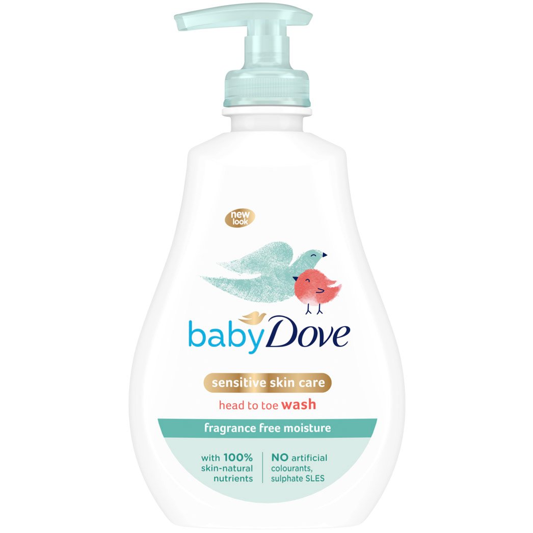 Детский гель для душа Dove Baby Интенсивное увлажнение от макушки до пяточек, без запаха, 400 мл - фото 1