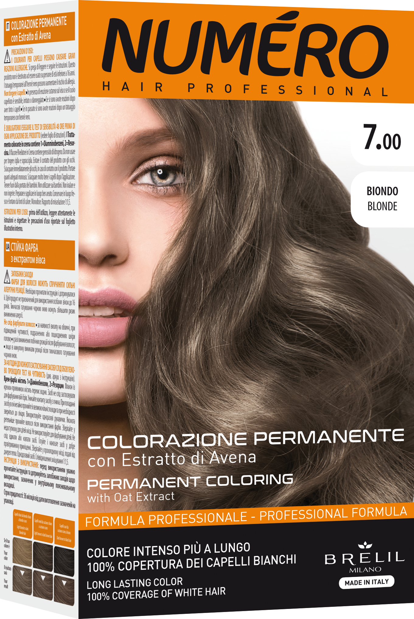 Фарба для волосся Numero Hair Professional Blonde, відтінок 7.00 (Русявий), 140 мл - фото 1