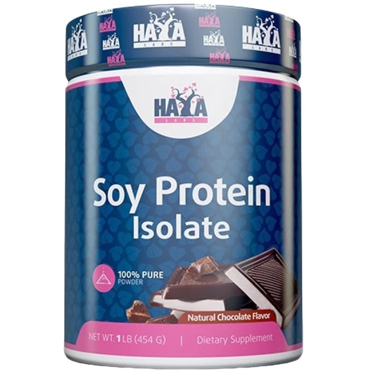 Протеин соевый Haya Labs 100% Soy Protein Isolate Chocolate 454 г - фото 1