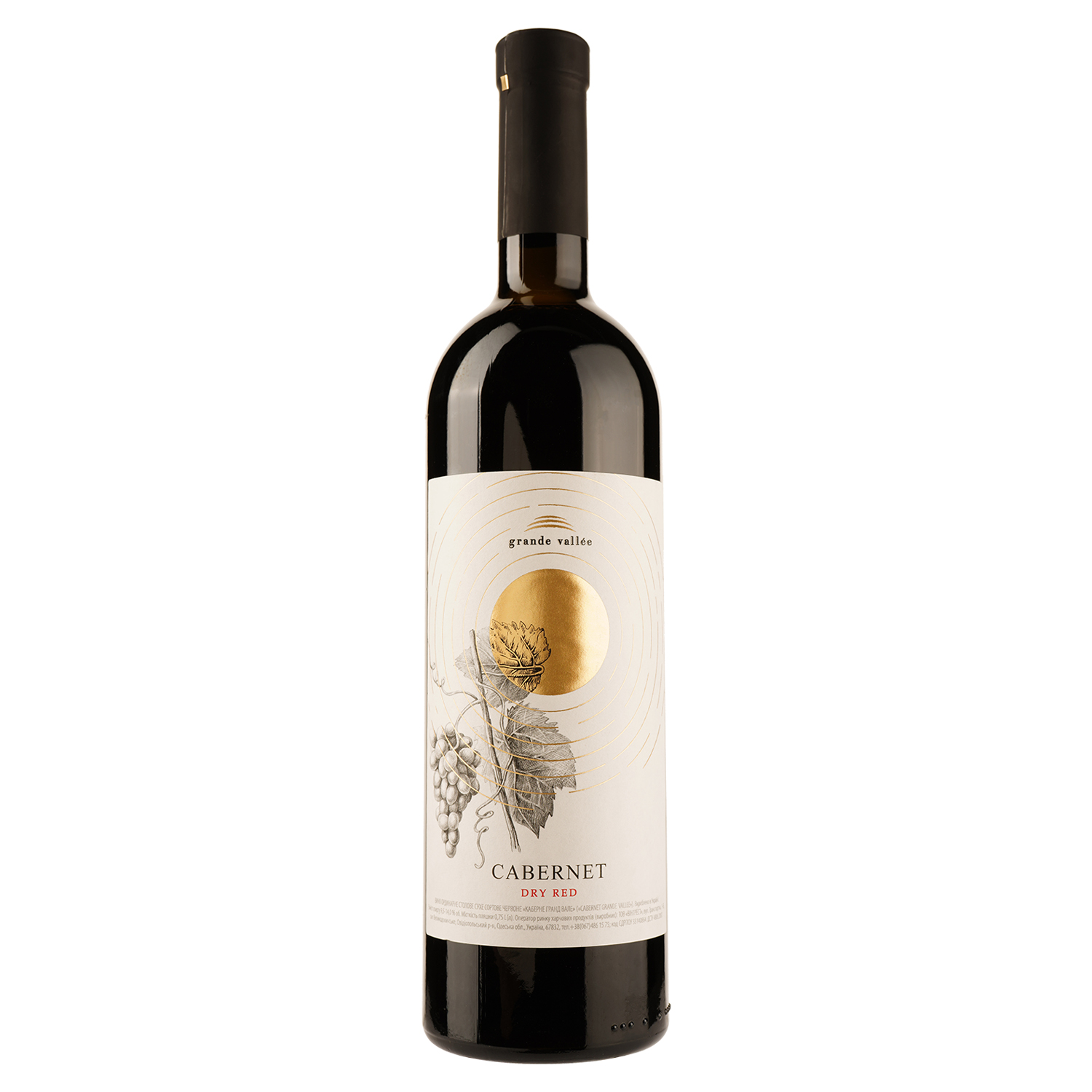 Вино Grande Vallee Сabernet, червоне, сухе, 0,75 л - фото 1