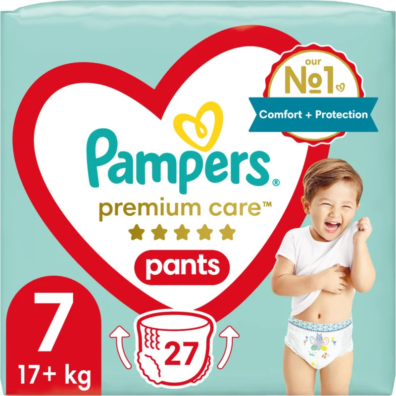 Подгузники-трусики Pampers Premium Care Pants Giant Plus 7 (17+кг) 27 шт. - фото 1