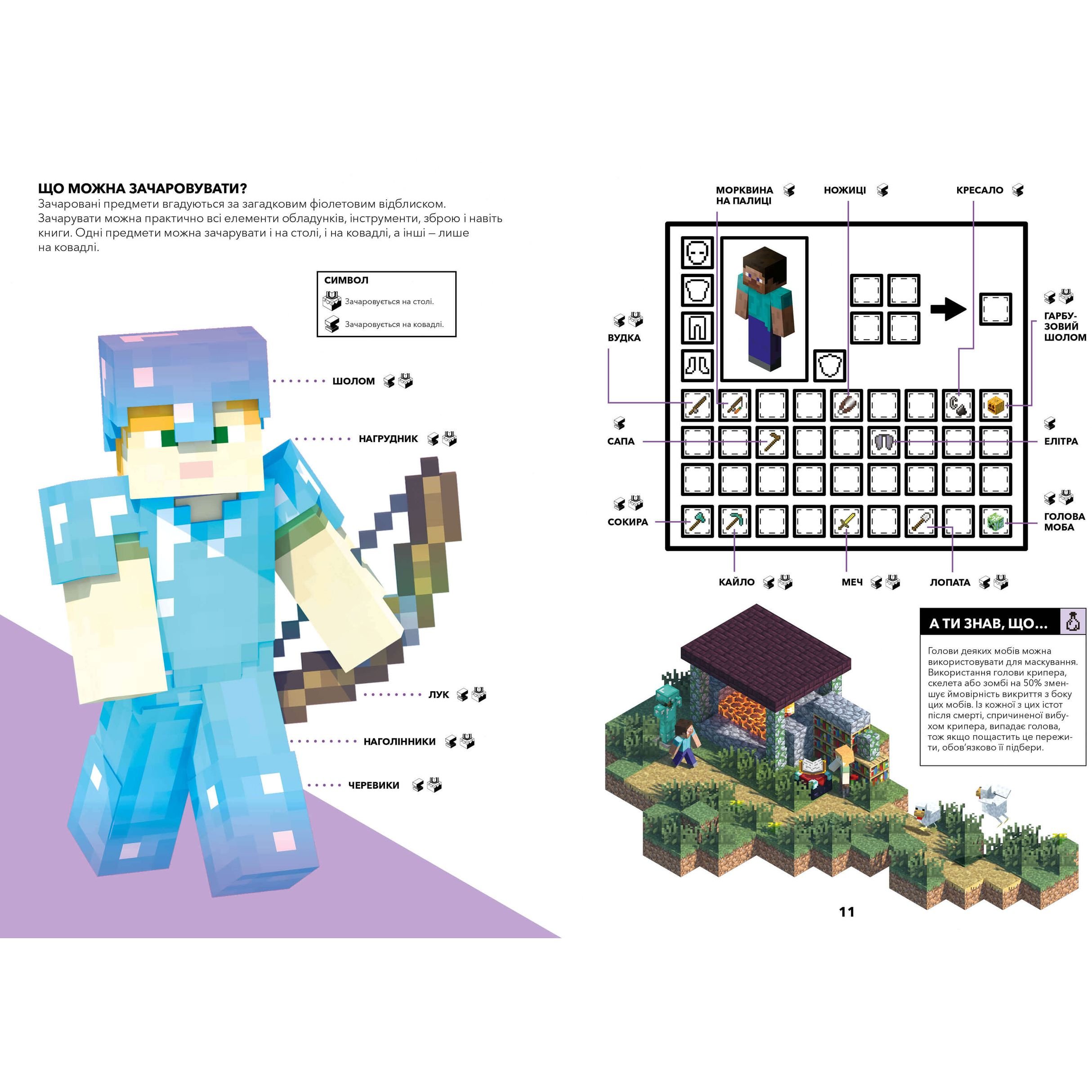 Книга Артбукс Minecraft Довідник чарів та зілля - Стефані Мілтон (9786177688470) - фото 2