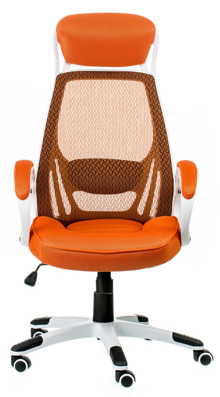 Крісло офісне Special4you Briz помаранчевий з білим (E0895) - фото 2