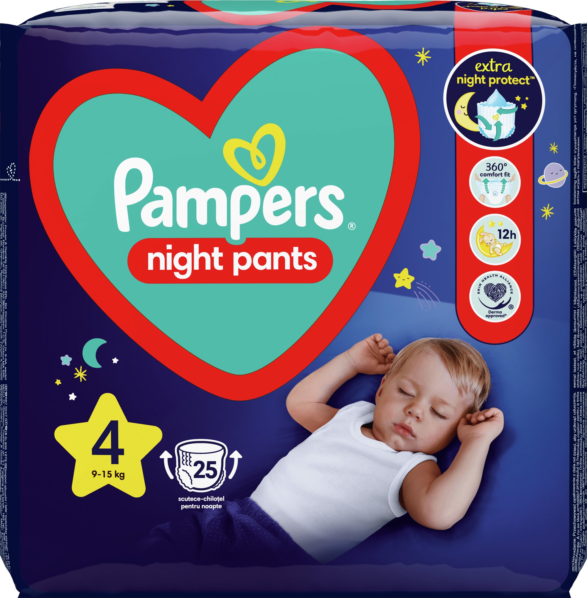 Підгузки-трусики нічні Pampers Night Pants 4 (9-15 кг), 25 шт. - фото 2