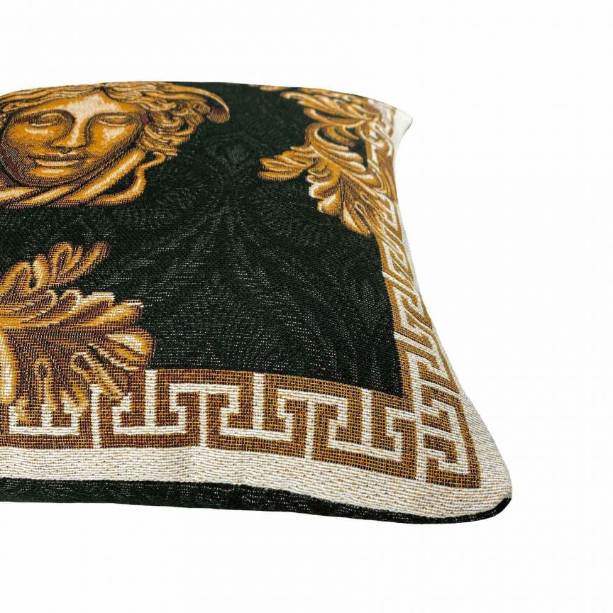 Подушка декоративна Прованс Arte di lusso-2, 45х45 см, черный с золотым (25629) - фото 2