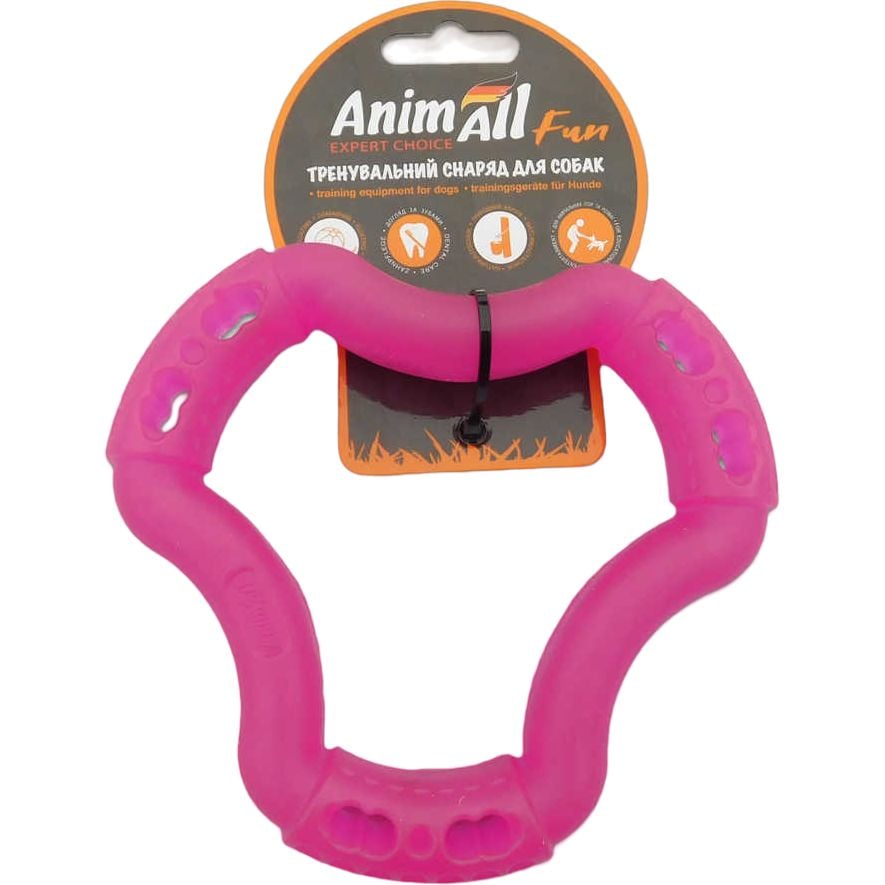 Іграшка для собак AnimAll Fun AGrizZzly Кільце шестистороннє фіолетова 15 см - фото 1