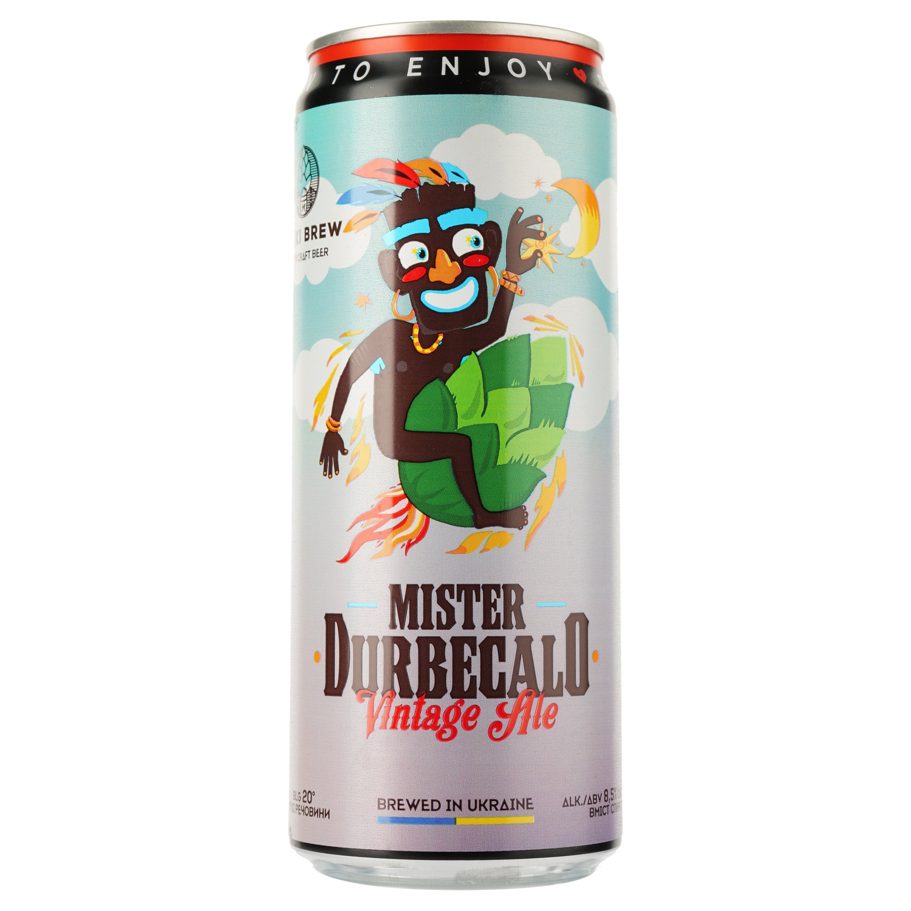 Пиво Mikki Brew Mister Durbecalo, світле, нефільтроване, 8,5%, з/б, 0,33 л - фото 1