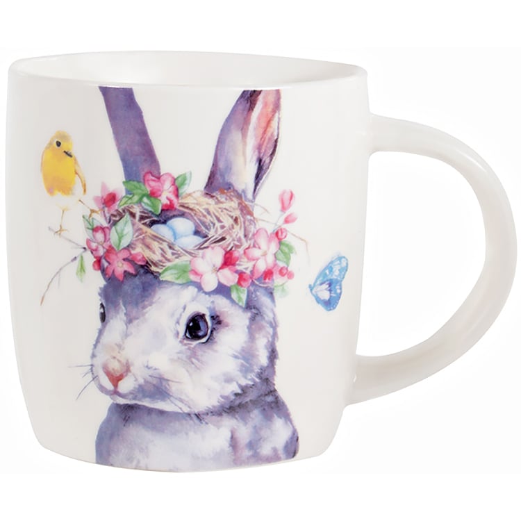 Чашка Lefard Easter Rabbit, 350 мл, белый с сиреневым (922-021) - фото 1