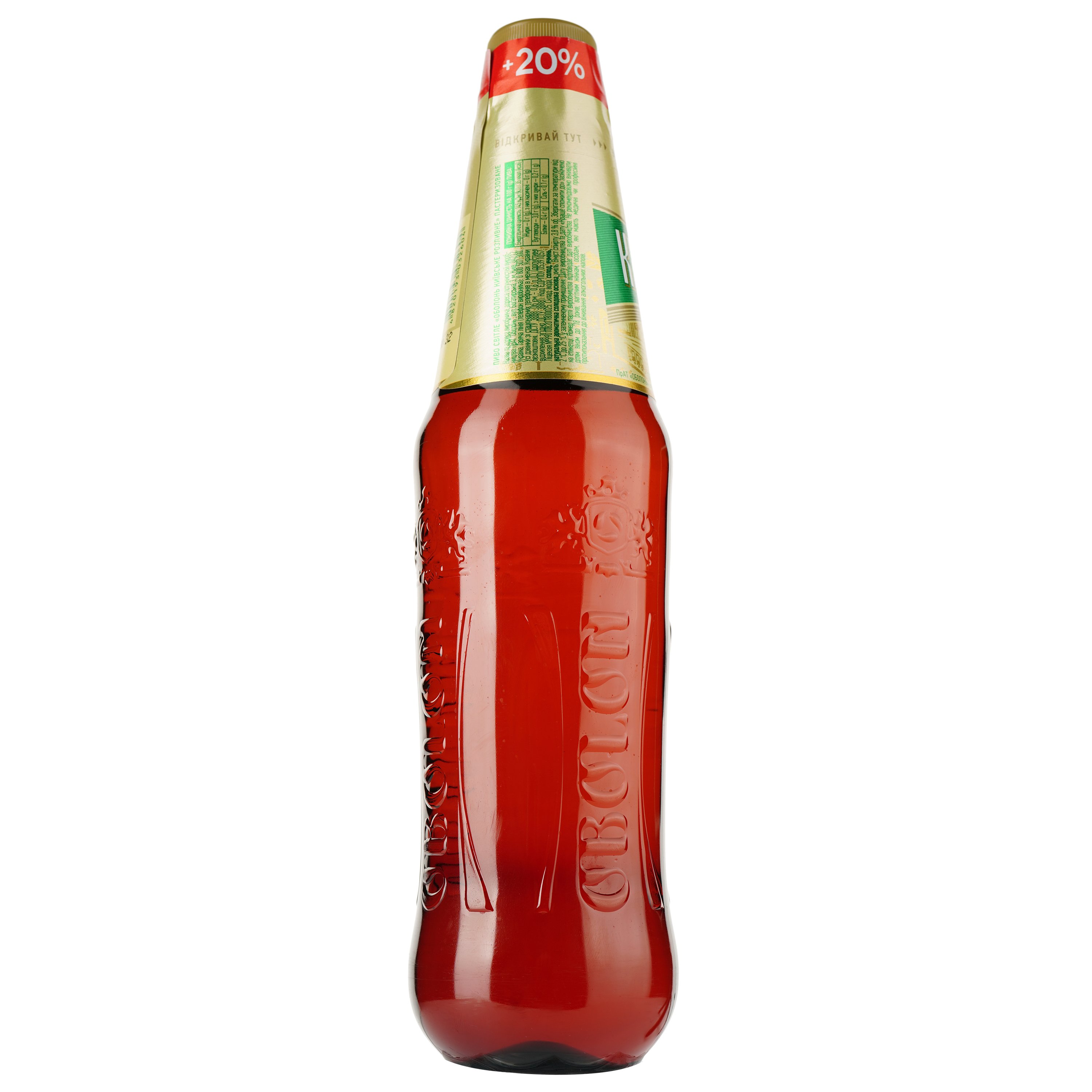 Пиво Оболонь Київське Розливне, світле, 3,8%, 0,6 л (805169) - фото 2