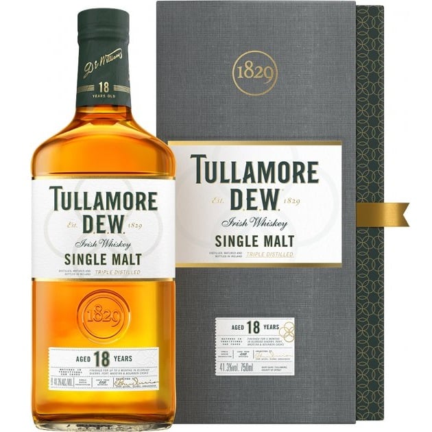 Виски Tullamore Dew 18 лет Single Malt, 41,3%, 0,7 л - фото 1