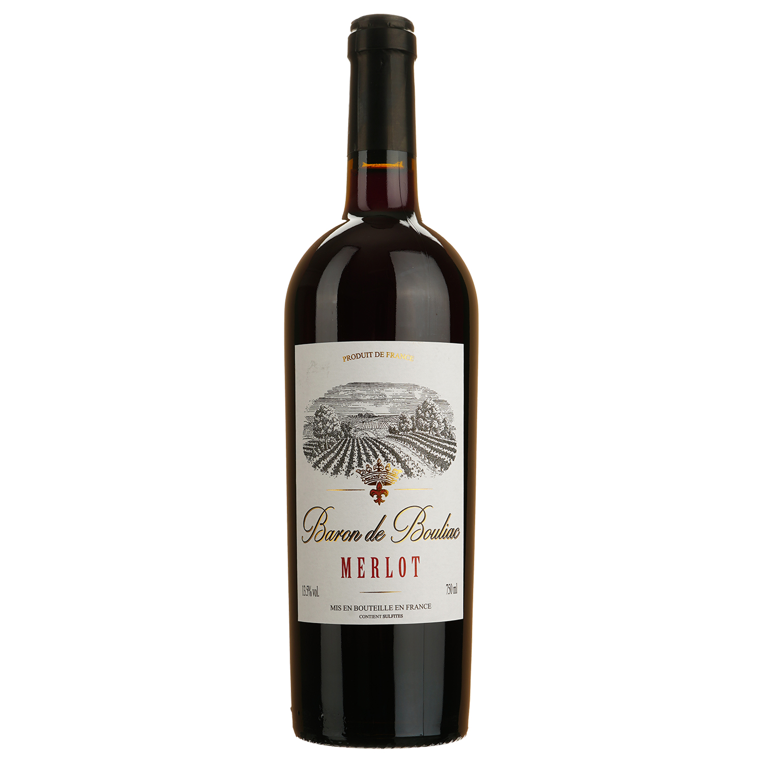 Вино Baron De Bouliac Vin De France, красное, сухое, 0,75 л - фото 1