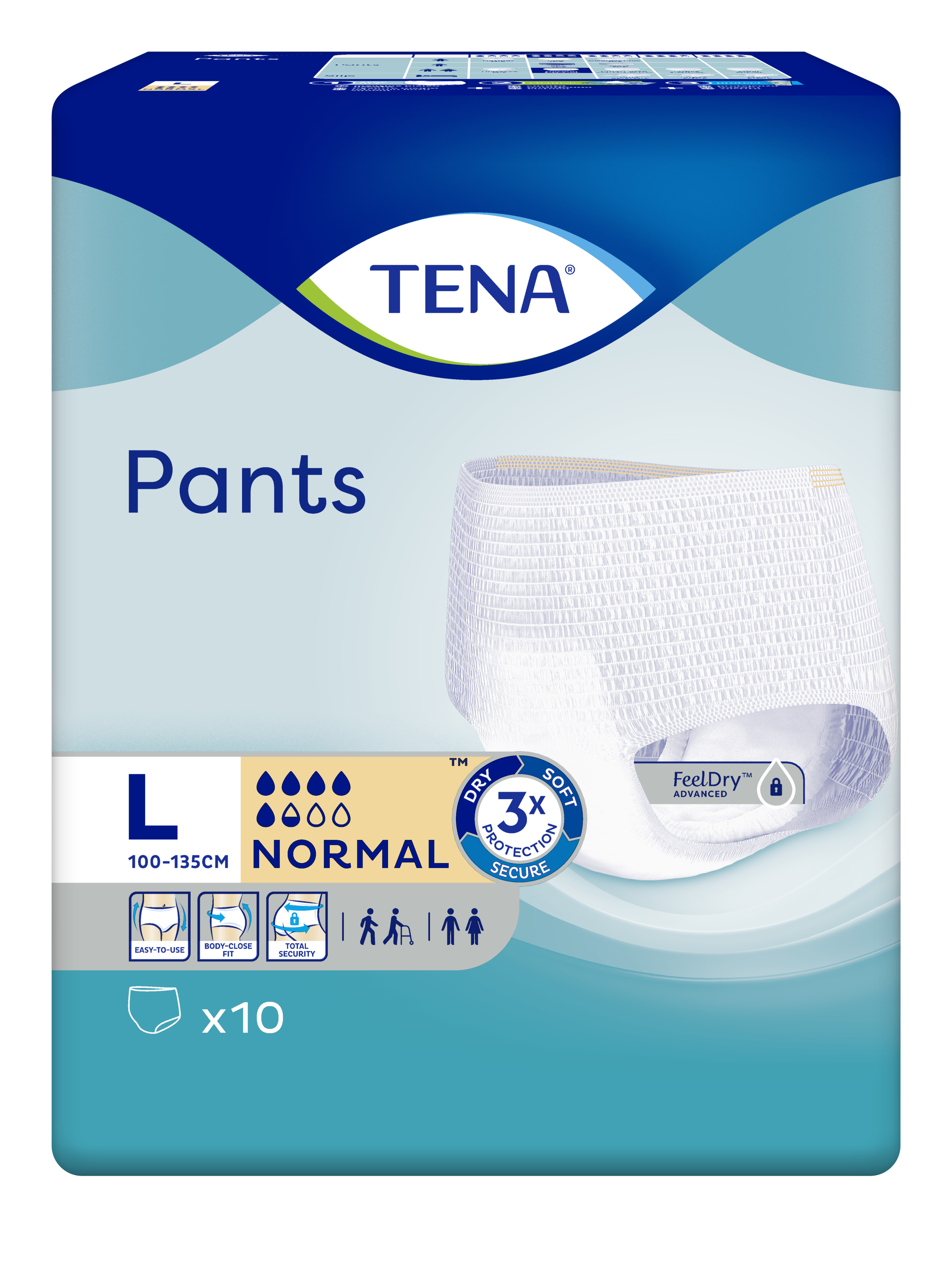 Труси-підгузники для дорослих Tena Pants Normal Large, 10 шт. - фото 2