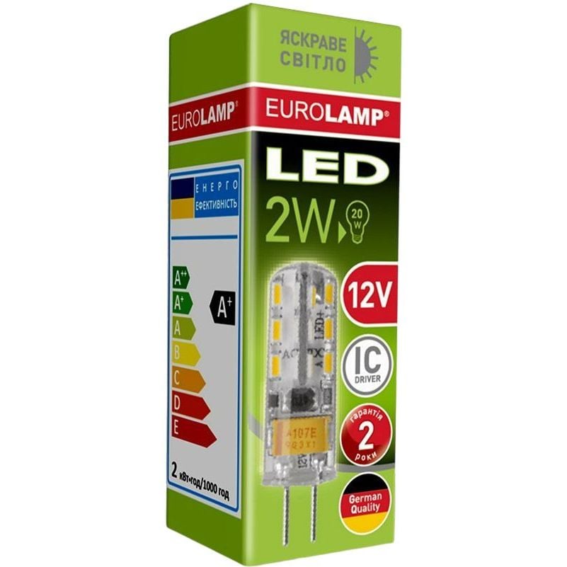 Світлодіодна лампа Eurolamp LED, G4, 2W, 4000K, 12V (LED-G4-0240(12 ...