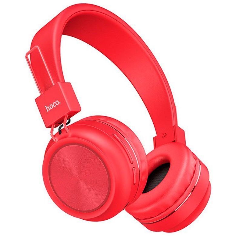 Наушники беспроводные HOCO W25 Bluetooth 5.0 Red с микрофоном - фото 1