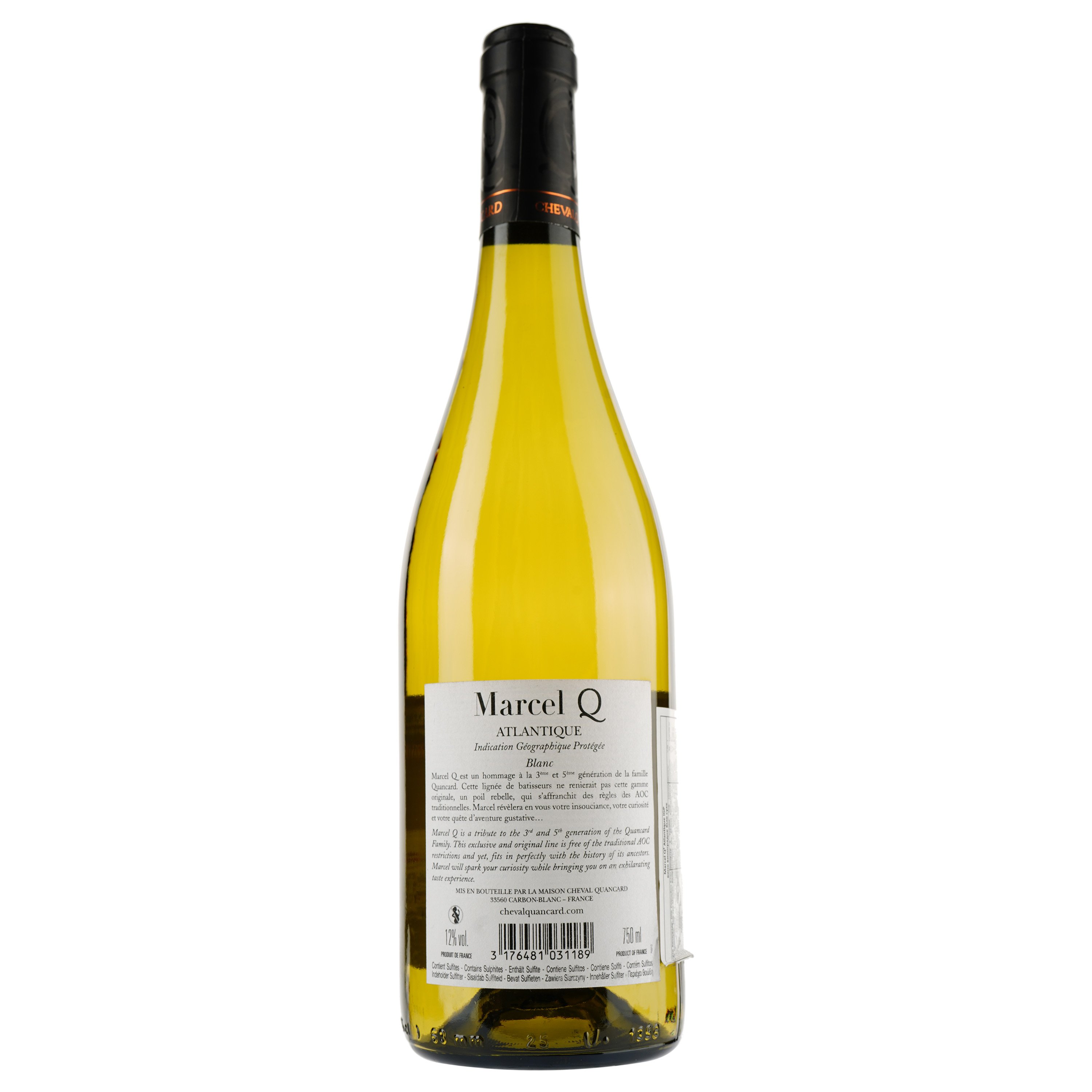 Вино Cheval Quancard Marcel Q2 IGP Atlantique, белое, сухое, 0,75 л - фото 2