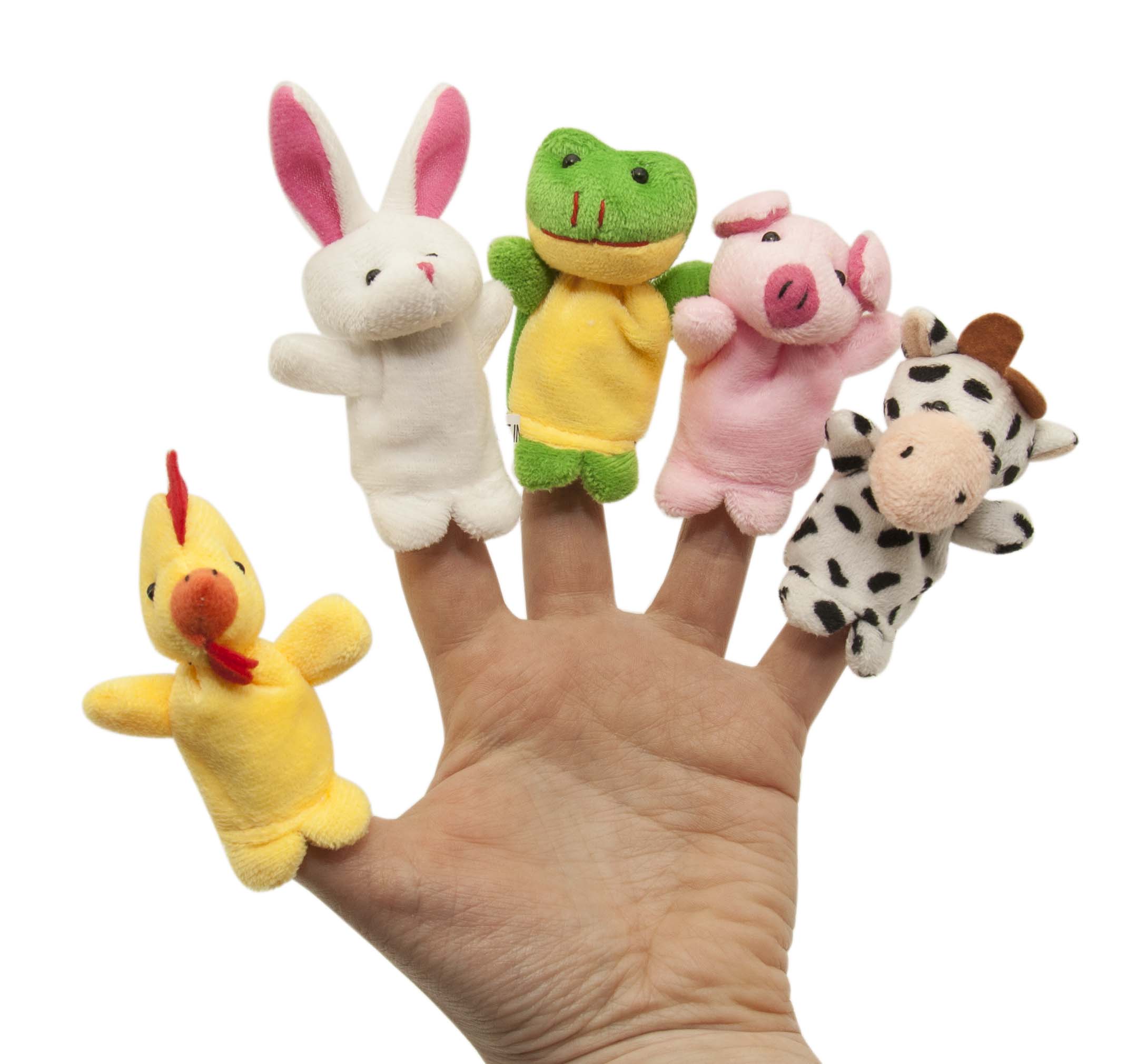Photos - Role Playing Toy Baby Team Набір текстильних пальчикових ляльок  Веселі пухнастики, 5 шт. (8 