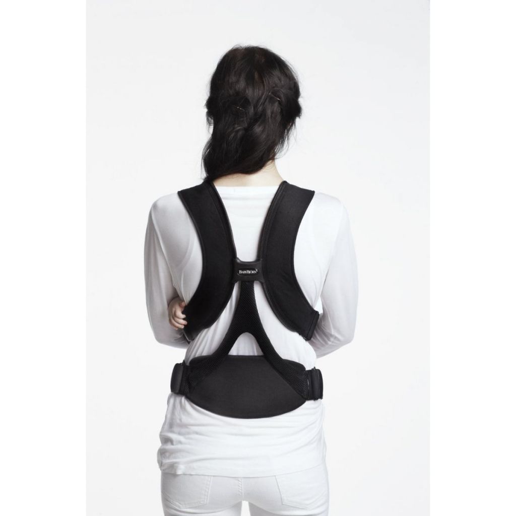 Рюкзак-кенгуру Babybjorn Baby Carrier Miracle Cotton, черный с серебристым (96065) - фото 5