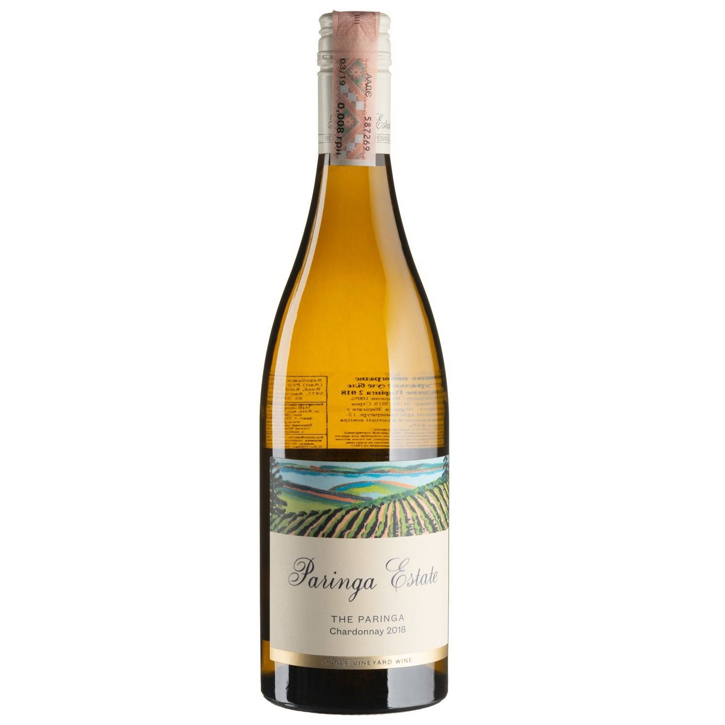 Вино Paringa Estate Chardonnay The Paringa 2018, белое, сухое, 0,75 л (46358) - фото 1