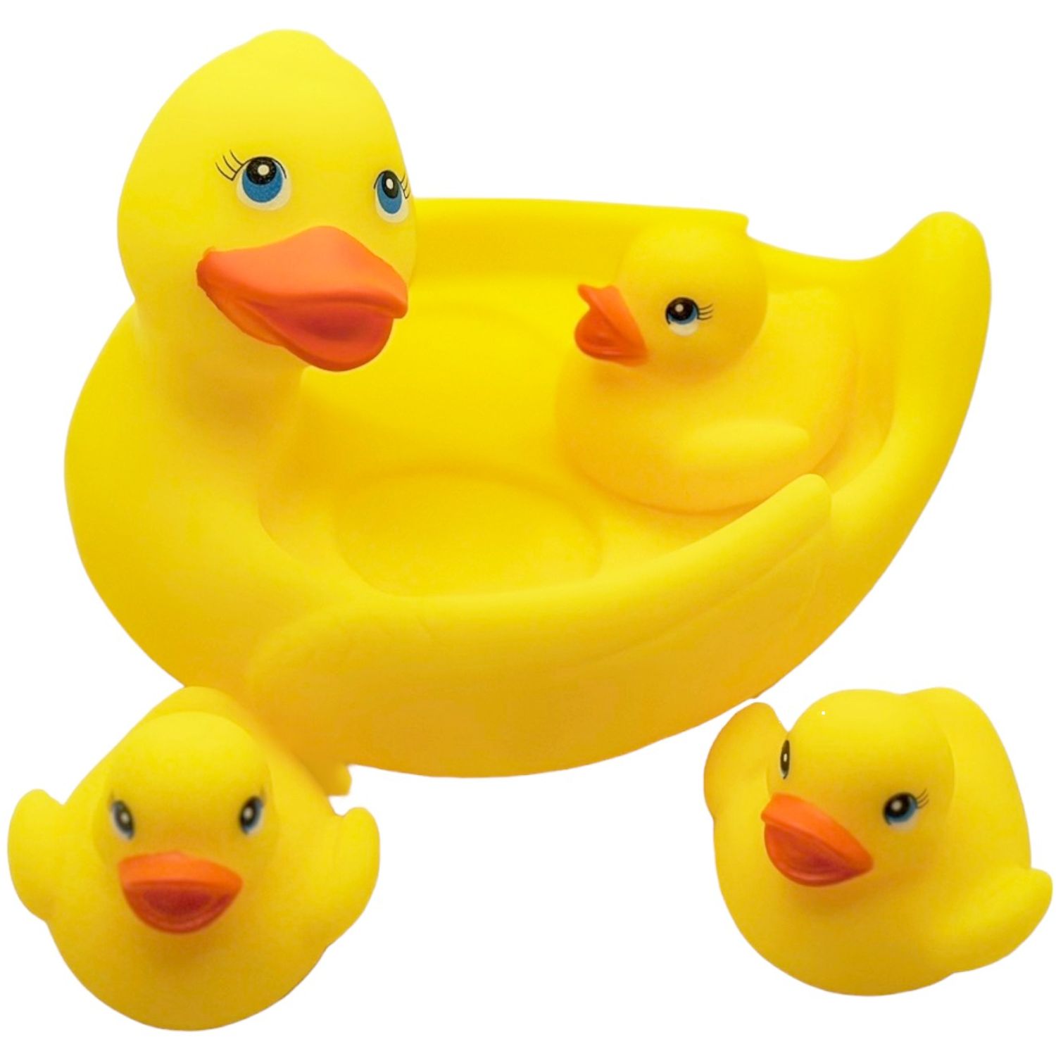 Набір іграшок для купання Bibi Toys Качка з каченятами 4 шт. (760905BT) - фото 2
